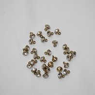 Пуговица на ножке металл золото со стразом d-8mm Roberto Cavalli - итальянские ткани Тессутидея арт. F-2495