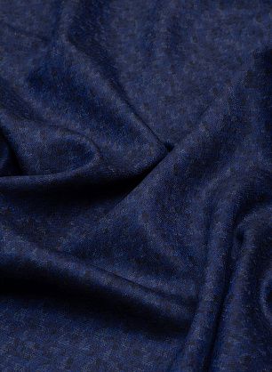 Костюмная (н) черно-серый принт на темно-синем - в интернет-магазине тканей Тессутидея арт. 05-3404