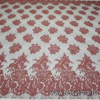 Кружевное полотно (н) розово-фиолетовое Solstiss - итальянские ткани Тессутидея арт. 03-5372