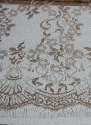 Кружево с люрексом (о) айвори ш-90см  - в интернет-магазине тканей Тессутидея арт. 03-3268