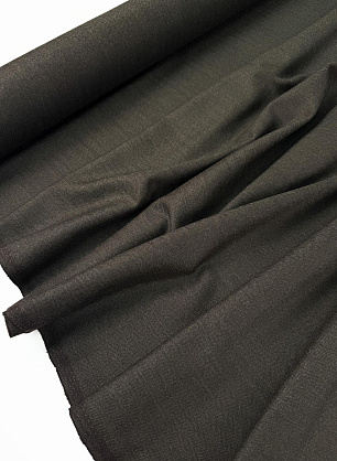 Костюмная шерсть (н) коричнево-зеленая елочка - в интернет-магазине тканей Тессутидея арт. 05-5234