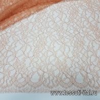 Кружево с люрексом (н) оранжевое ш-130см Solstiss - итальянские ткани Тессутидея арт. 03-4269