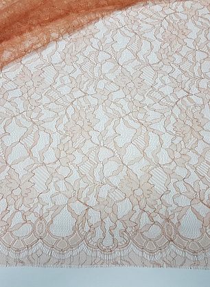 Кружево с люрексом (н) оранжевое ш-130см Solstiss - в интернет-магазине тканей Тессутидея арт. 03-4269