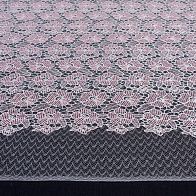 Кружевное полотно (н) бело-розовое в стиле Giambattista Valli - итальянские ткани Тессутидея арт. 03-6649