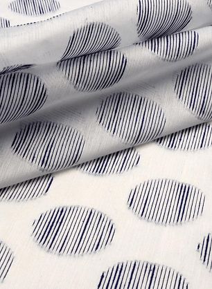 Плательная филькупе (н) синий стилизованный горох на белом - в интернет-магазине тканей Тессутидея арт. 01-4760