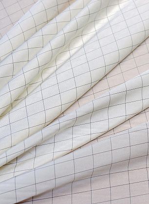 Подкладочная стрейч (н) черно-белая клетка - в интернет-магазине тканей Тессутидея арт. 07-1200