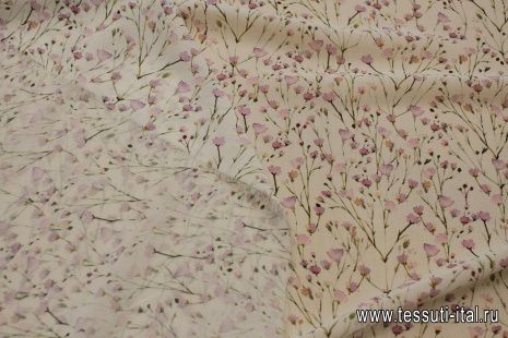 Шифон (н) мелкий цветочный рисунок на айвори - итальянские ткани Тессутидея арт. 10-3220