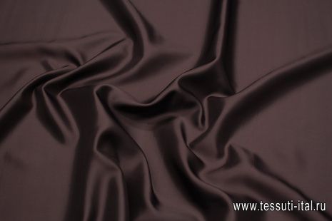 Подкладочная вискоза диагональ (о) баклажановая - итальянские ткани Тессутидея арт. 08-1418