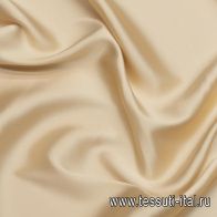 Шелк атлас стрейч (о) светло-бежевый - итальянские ткани Тессутидея арт. 10-2908