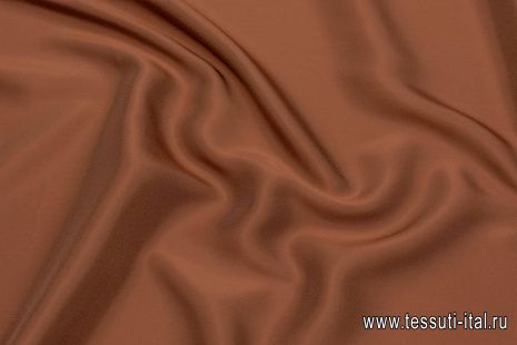 Подкладочная стрейч (о) коричневая - итальянские ткани Тессутидея арт. 07-1398