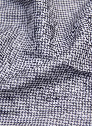 Лен (н) бело-фиолетовая гусиная лапка - в интернет-магазине тканей Тессутидея арт. 16-0647