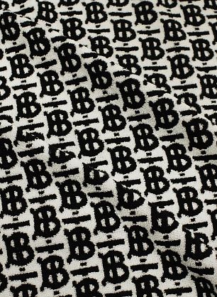 Хлопок махра (н) черный логотип на белом - в интернет-магазине тканей Тессутидея арт. 01-7998