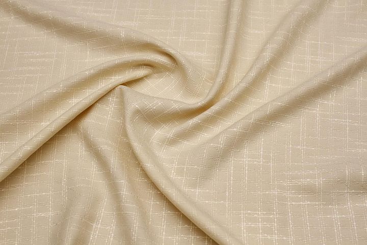 Плательная фактурная (о) молочная клетка - итальянские ткани Тессутидея арт. 03-7047