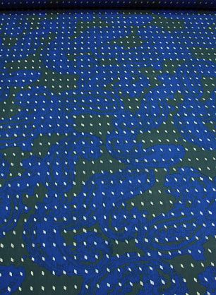 Сорочечная (н) сине-бело-серый крупный орнамент ш-150см - в интернет-магазине тканей Тессутидея арт. 01-3081