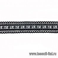 Кружево (н) черно-белое ш-3см - итальянские ткани Тессутидея арт. 03-4630