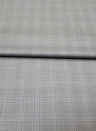 Костюмная (н) светло-серо-бежево голубая клетка - в интернет-магазине тканей Тессутидея арт. 05-3003