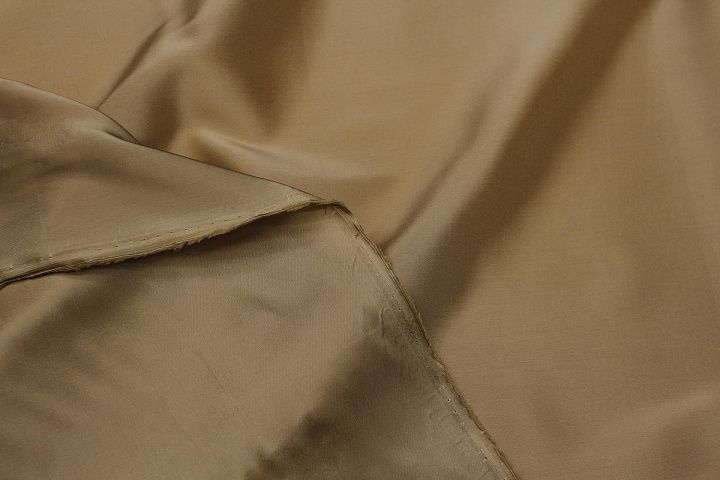 Подкладочная стрейч (о) темно-бежевая - итальянские ткани Тессутидея арт. 07-1472