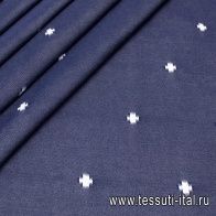 Джинса (н) синяя с потертостями - итальянские ткани Тессутидея арт. 01-5358