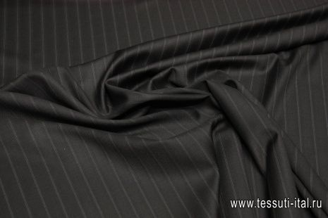 Костюмная (н) серо-черная полоска ш-150см - итальянские ткани Тессутидея арт. 05-2327