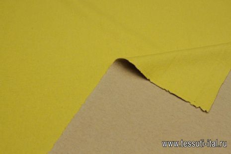 Трикотаж шерсть с полиамидом дабл (о) желтый/бежевый - итальянские ткани Тессутидея арт. 15-1084