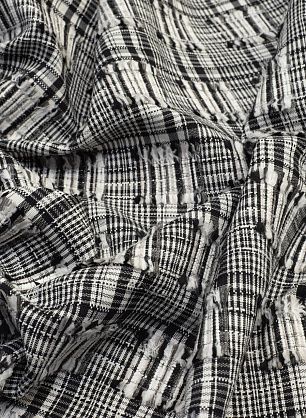 Костюмная фантазийная (н) черно-белая - в интернет-магазине тканей Тессутидея арт. 01-5545