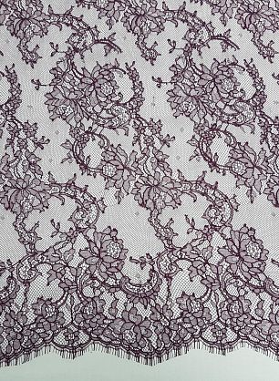 Кружево (о) темно-сиреневое ш-90см Jean Bracq - в интернет-магазине тканей Тессутидея арт. 03-3914