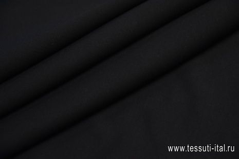 Трикотаж дабл (о) черный - итальянские ткани Тессутидея арт. 13-1482