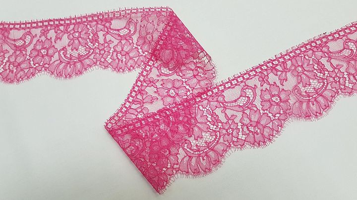 Кружево (о) фуксия ш-9,5см - итальянские ткани Тессутидея арт. 03-6605