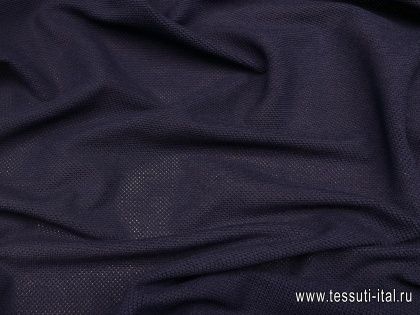 Трикотаж пике (о) темно-синий - итальянские ткани Тессутидея арт. 12-0711