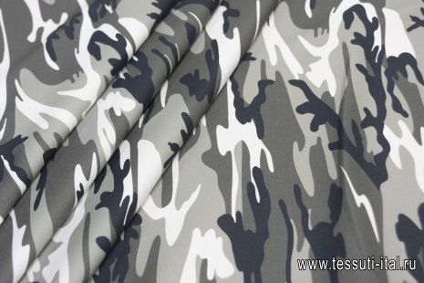 Джинса (н) орнамент милитари - итальянские ткани Тессутидея арт. 01-6689