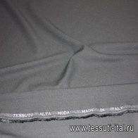Плательная вискоза креп (о)  Leitmotiv серо-коричневая - итальянские ткани Тессутидея арт. 04-0690
