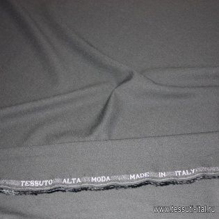 Плательная вискоза креп (о)  Leitmotiv серо-коричневая - итальянские ткани Тессутидея арт. 04-0690