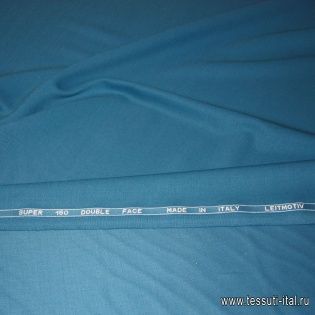 Плательная шерсть супер (о) Leitmotiv темно-голубая - итальянские ткани Тессутидея арт. 17-0356