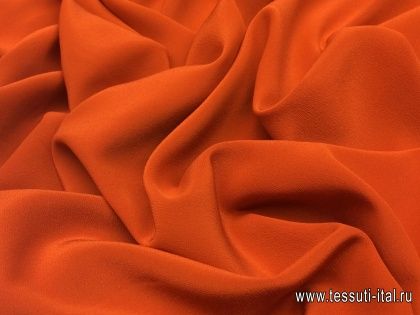 Крепдешин (о) темно-оранжевый - итальянские ткани Тессутидея арт. 02-7813