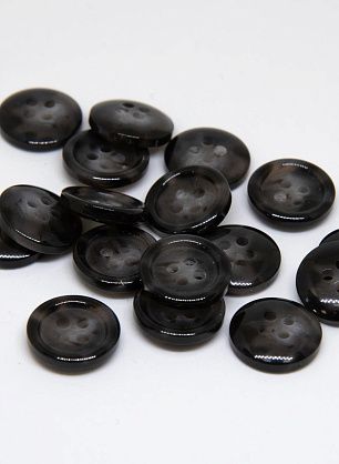 Пуговица пластик 4 прокола d-14мм серая   - в интернет-магазине тканей Тессутидея арт. F-4719