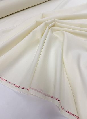 Костюмная шерсть дабл фейс (о) молочная - в интернет-магазине тканей Тессутидея арт. 05-5041