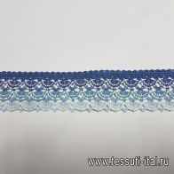 Кружево макраме (н) сине-белое ш-4см - итальянские ткани Тессутидея арт. 01-3722