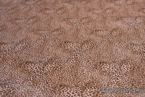 Плащевая силиконовая (н) леопардовый орнамент  - итальянские ткани Тессутидея арт. 11-0406