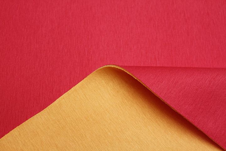 Трикотаж хлопок дабл с прослойкой поролона (о) розовый/оранжевый - итальянские ткани Тессутидея арт. 12-1215