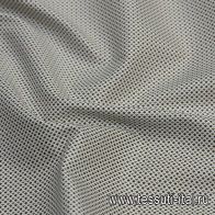 Сорочечная (н) мелкий черно-зеленый принт на белом - итальянские ткани Тессутидея арт. 01-6266