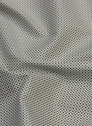 Сорочечная (н) мелкий черно-зеленый принт на белом - в интернет-магазине тканей Тессутидея арт. 01-6266