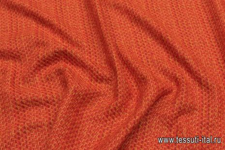 Шанель с люрексом (н) оранжевая - итальянские ткани Тессутидея арт. 03-6806