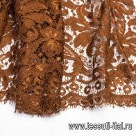 Кружевное полотно (о) коричневое - итальянские ткани Тессутидея арт. 03-6081