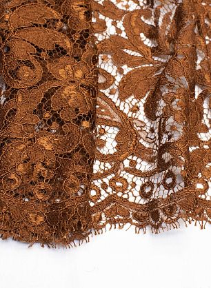 Кружевное полотно (о) коричневое - в интернет-магазине тканей Тессутидея арт. 03-6081