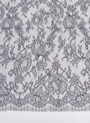Кружевное полотно (о) темно-серое в стиле Escada - в интернет-магазине тканей Тессутидея арт. 03-6587