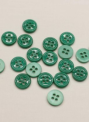 Пуговица ракушка 4 прокола d-10мм зеленая - в интернет-магазине тканей Тессутидея арт. F-6862