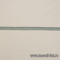 Кант из бисера на сетке серо-бирюзовый - итальянские ткани Тессутидея арт. F-6346