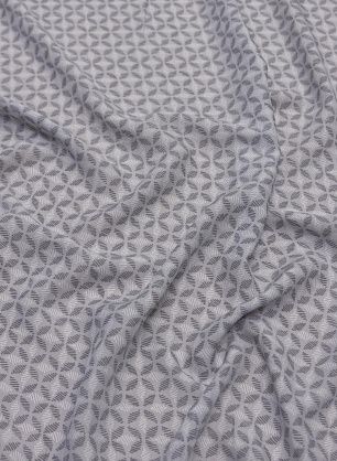 Плательная (н) серо-белый растительный рисунок в стиле Aspesi - в интернет-магазине тканей Тессутидея арт. 04-1382