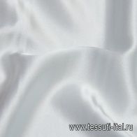 Шелк атлас стрейч (о) бело-голубой - итальянские ткани Тессутидея арт. 10-1887