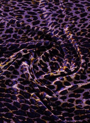 Бархат (н) сине-коричневый хищный принт - в интернет-магазине тканей Тессутидея арт. 10-3694